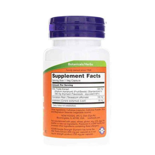 Silymarin Milk Thistle Extract 300 Mg Double Strength, NOW